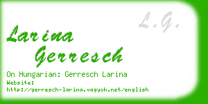 larina gerresch business card